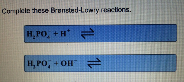 Reactions lowry complete these bronsted answer