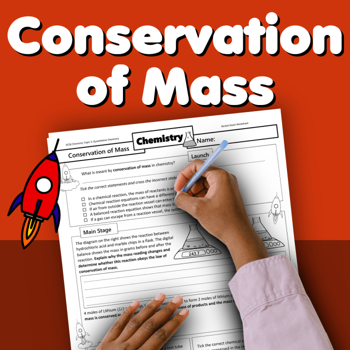 Conservation of mass worksheet answers