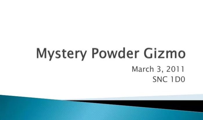 Mystery powder analysis gizmo answer key