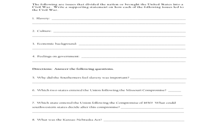 A dividing nation worksheet answer key