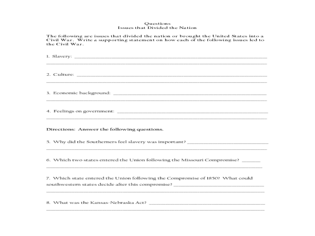 A dividing nation worksheet answer key